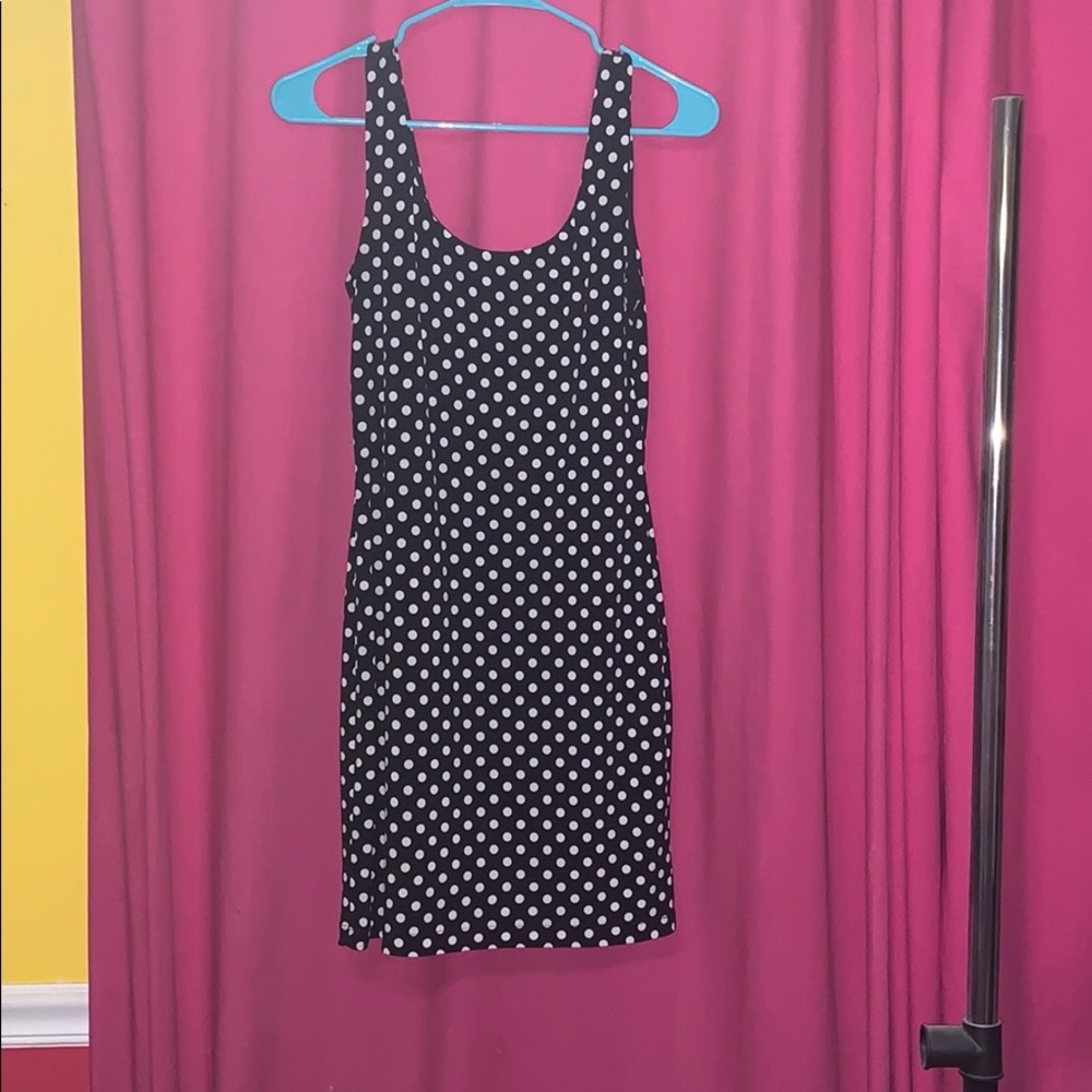 Forever 21 B&W polkadot business casual dress 🤍🖤